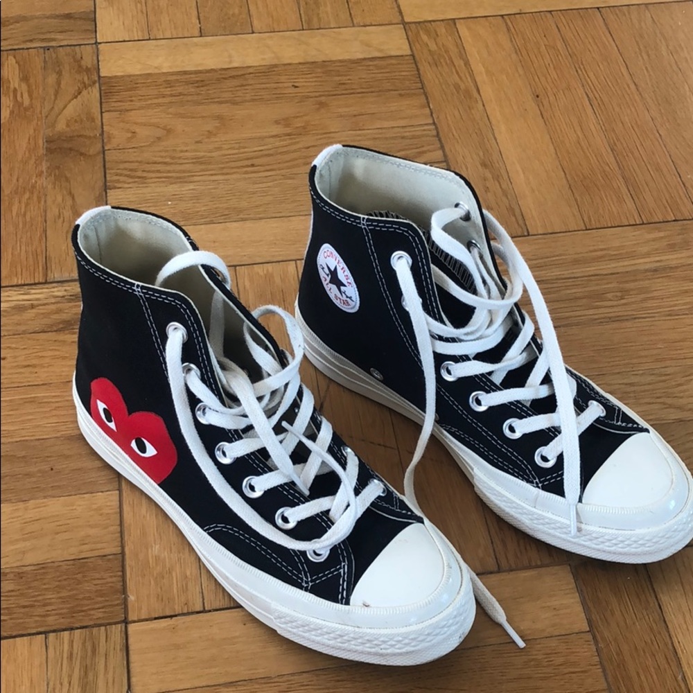 Converse Comme des Garçons PLAY black high top EUC